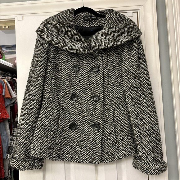 Women’s Ellen Tracy. Wool Herringbone White & Black. Size 6. Work Casual Great - Picture 1 of 10